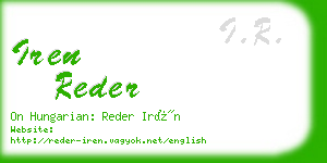 iren reder business card